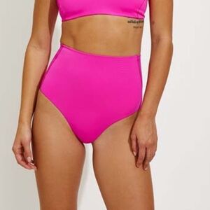 LEFT ON FRIDAY HI HI BIKINI BOTTOMS HOT PINK - L